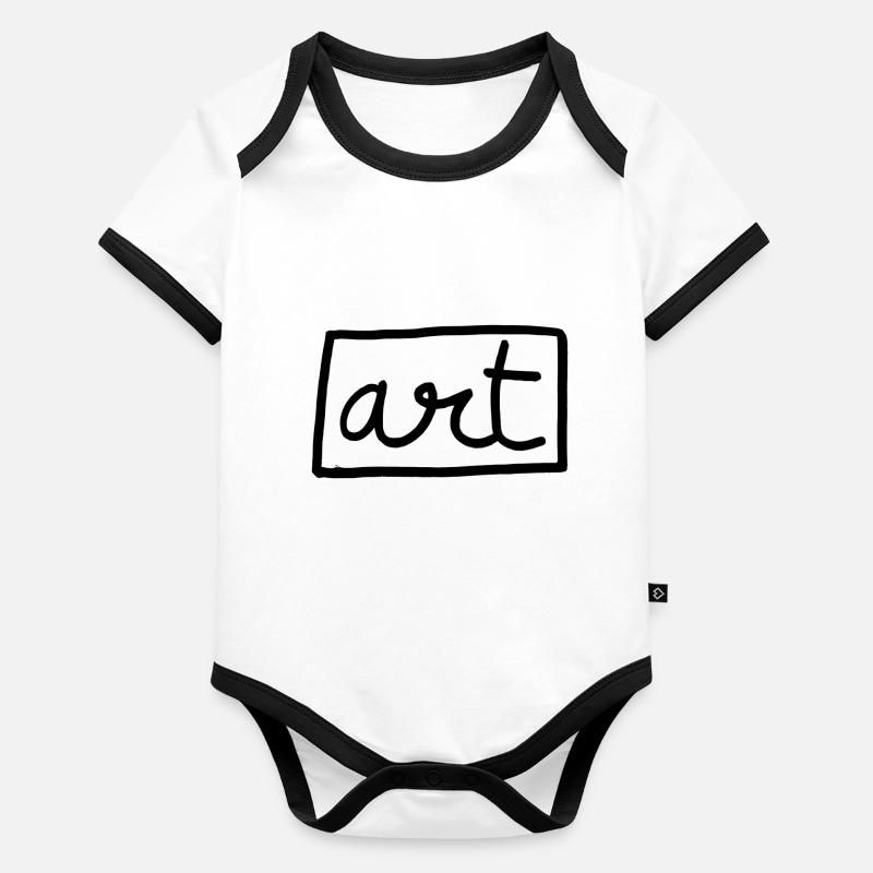 ART BLACK #2 Body Bébé bio contrasté manches courtes