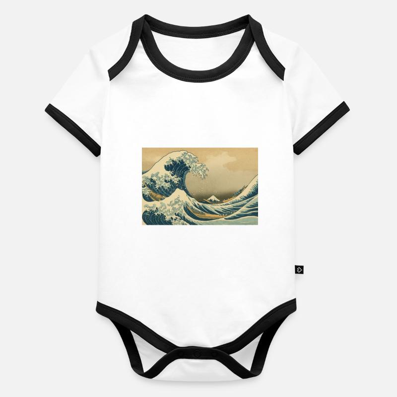 vague Body Bébé bio contrasté manches courtes