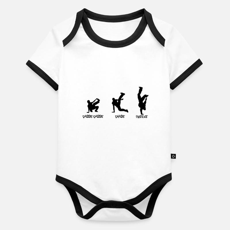breakdance Body Bébé bio contrasté manches courtes