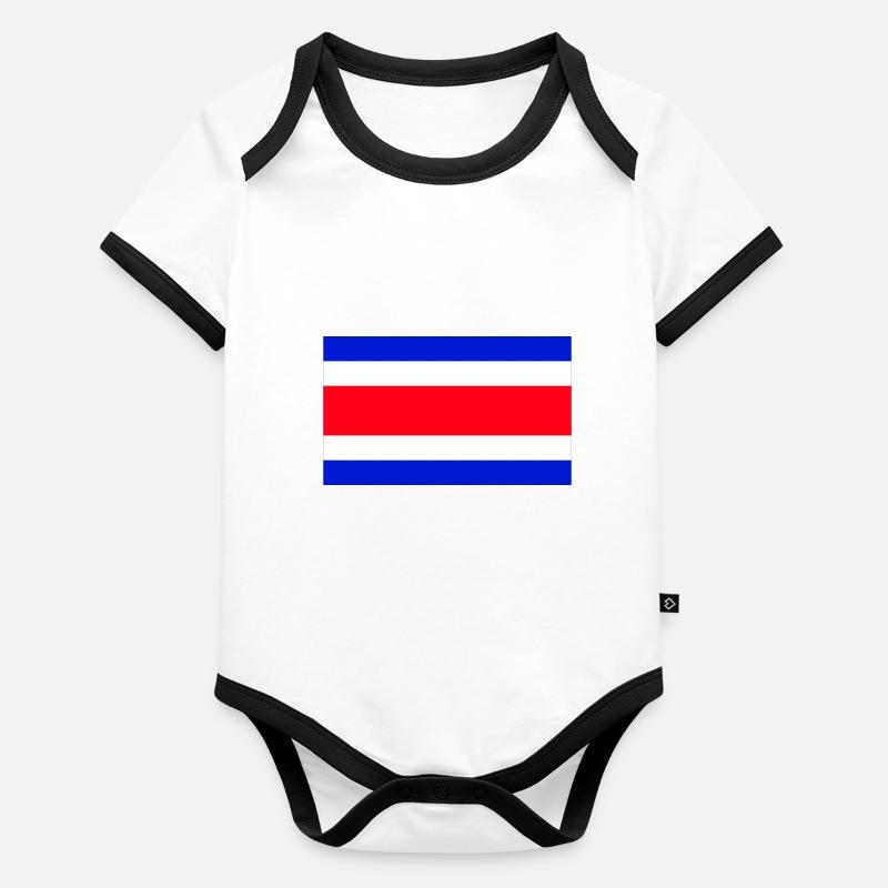 Costa Rica Baby Bio-Kurzarm-Kontrastbody