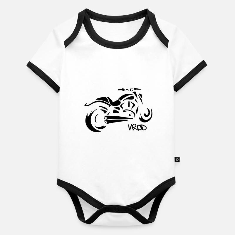 hd vrod Baby Bio-Kurzarm-Kontrastbody