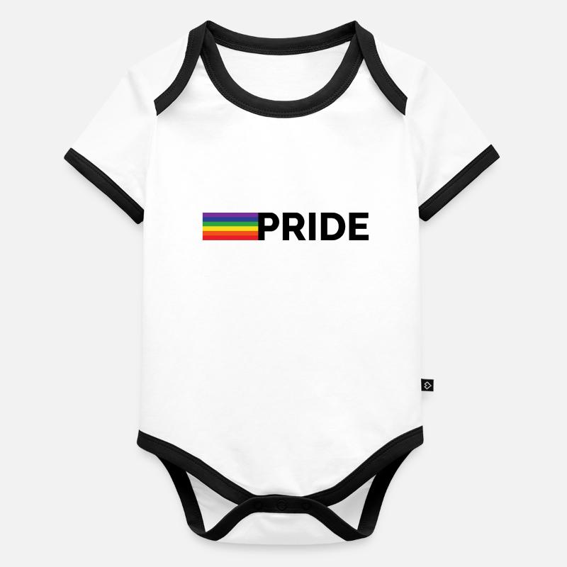 Pride | Rainbow | LGBT Organic Baby Contrasting Bodysuit