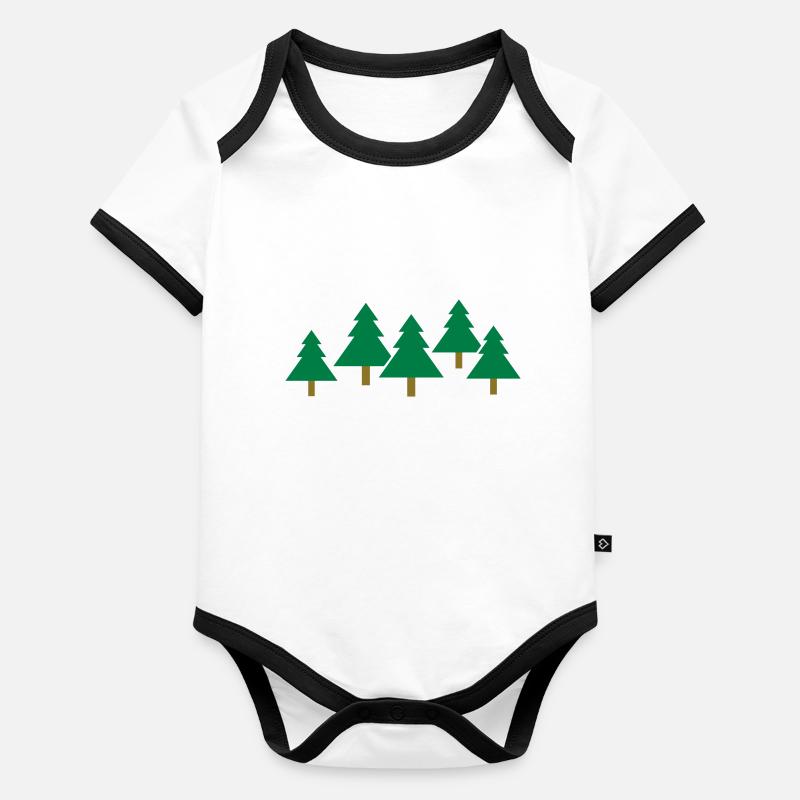 forest_f2 Body Bébé bio contrasté manches courtes