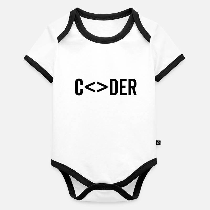 Codeur Body Bébé bio contrasté manches courtes