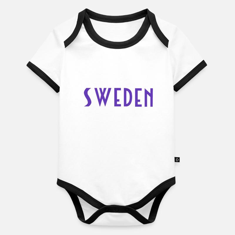 Schweden Baby Bio-Kurzarm-Kontrastbody