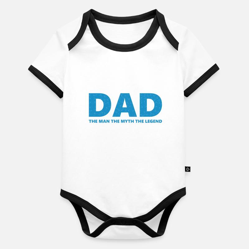 Dad Man Myth Legend Organic Baby Contrasting Bodysuit