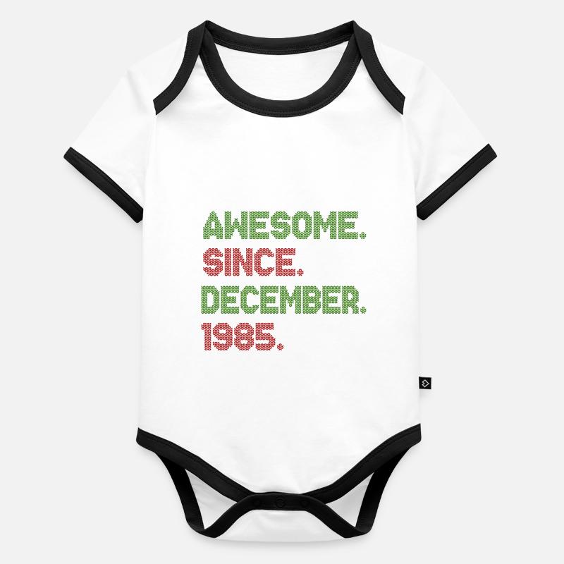 Awesome Since December Christmas Ave 1985 Baby Bio-Kurzarm-Kontrastbody