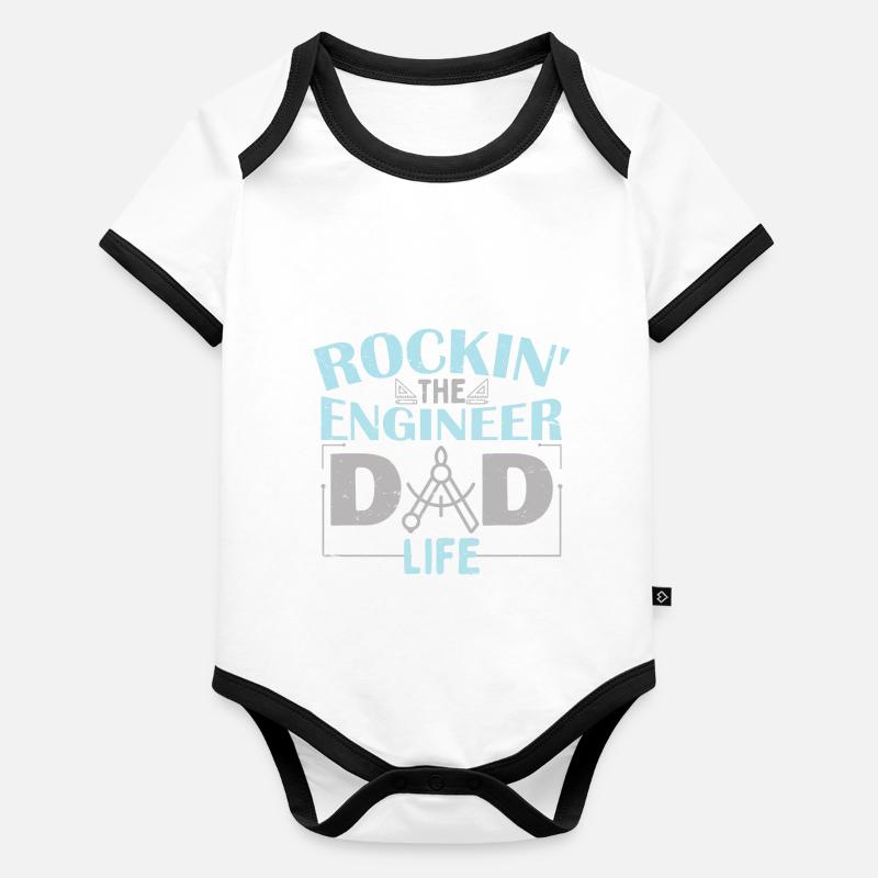 The Engineer Dad Organic Baby Contrasting Bodysuit
