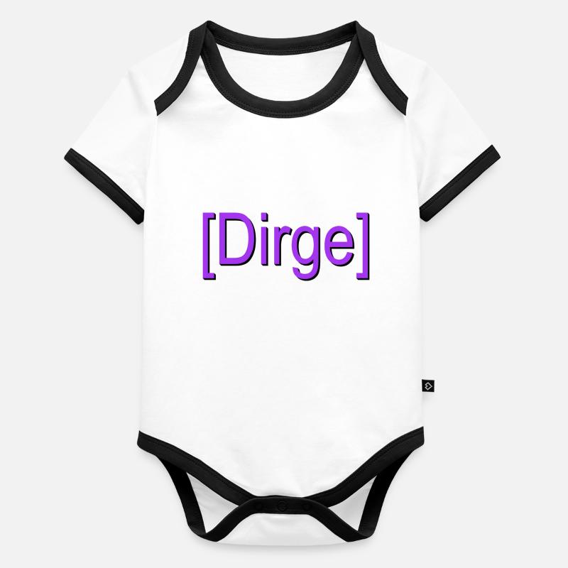Dirge true dans la police et la couleur du chat de jeu Body Bébé bio contrasté manches courtes