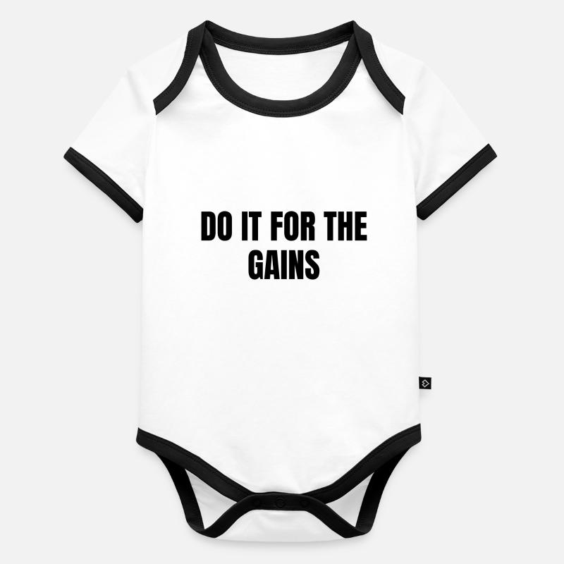 Gains Body Bébé bio contrasté manches courtes