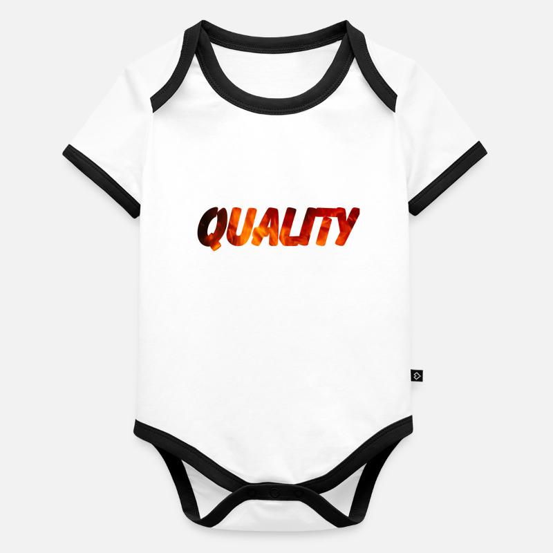 Quality feu Body Bébé bio contrasté manches courtes