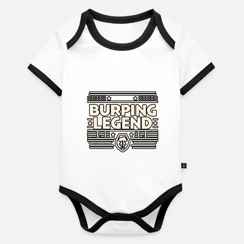 Burping Legend 15 Organic Baby Contrasting Bodysuit