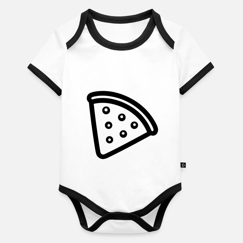 Pizza slice Organic Baby Contrasting Bodysuit