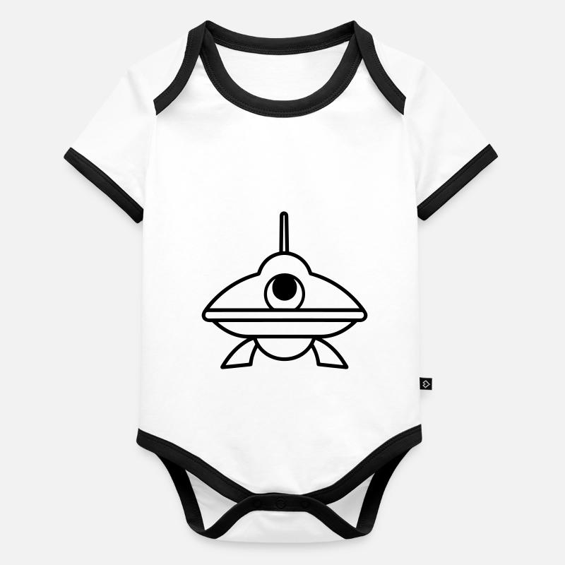 soucoupe volante Body Bébé bio contrasté manches courtes
