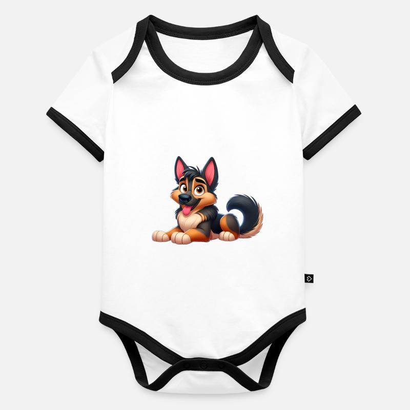 beauceron 2 Body Bébé bio contrasté manches courtes
