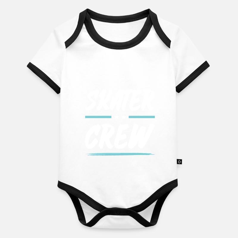 Équipe de patineurs Body Bébé bio contrasté manches courtes