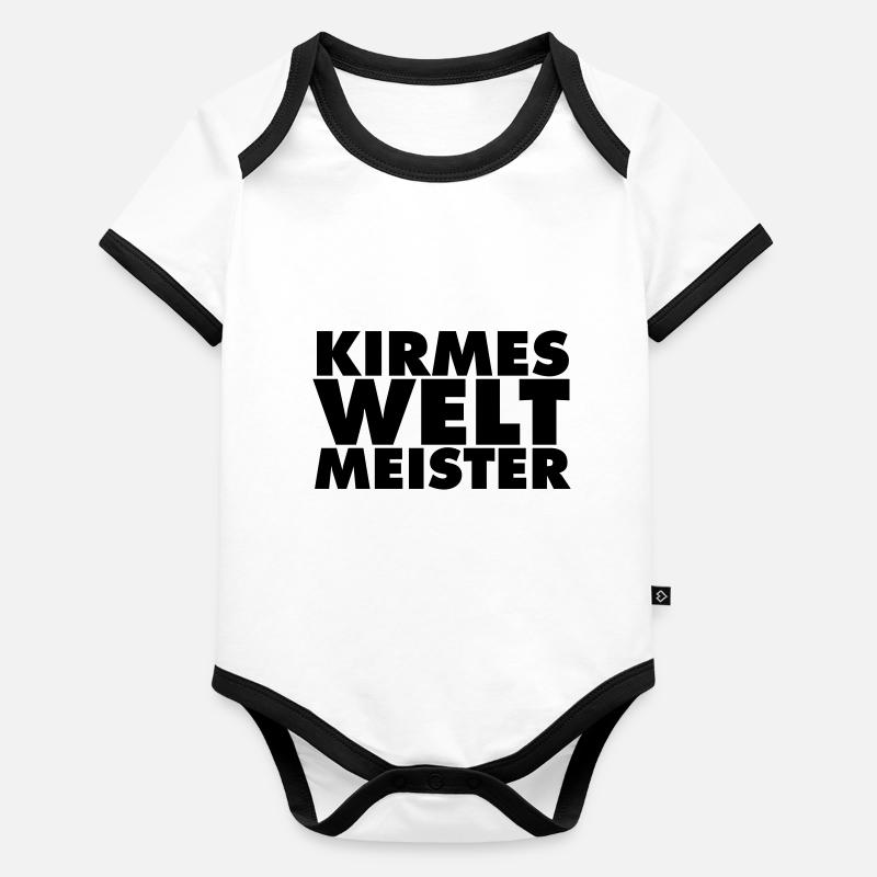 kirmes-welt-meister Baby Bio-Kurzarm-Kontrastbody