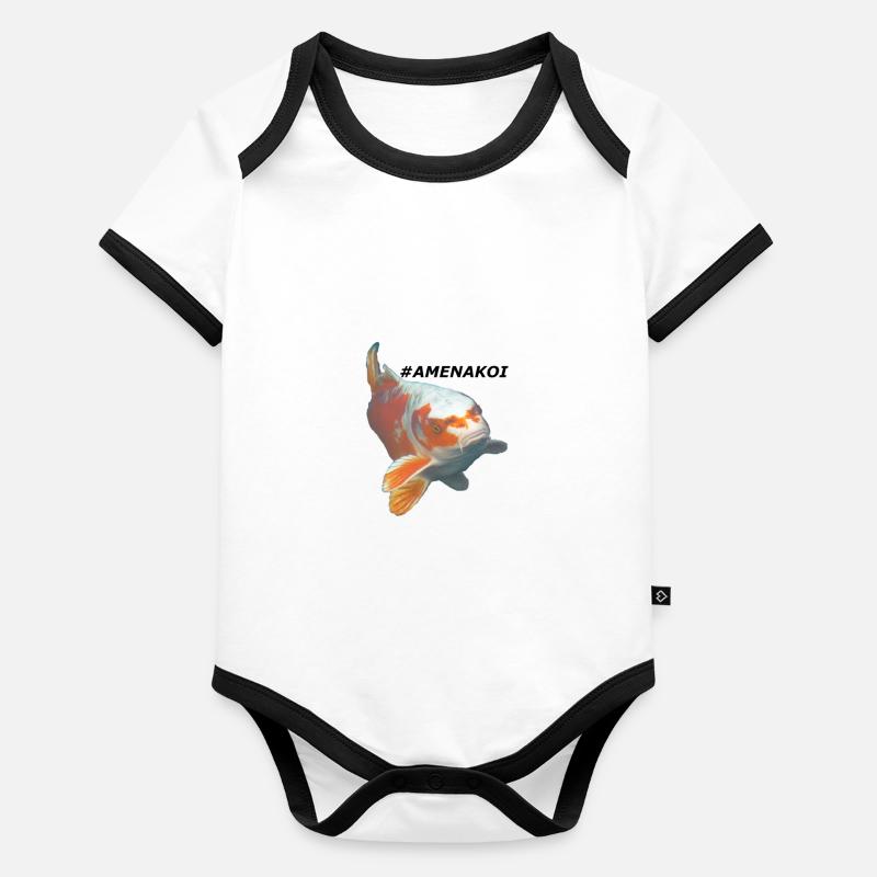 amenakoi Body Bébé bio contrasté manches courtes