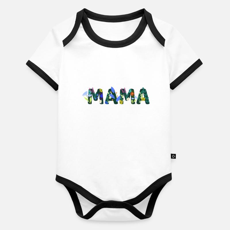 Mama Baby Bio-Kurzarm-Kontrastbody