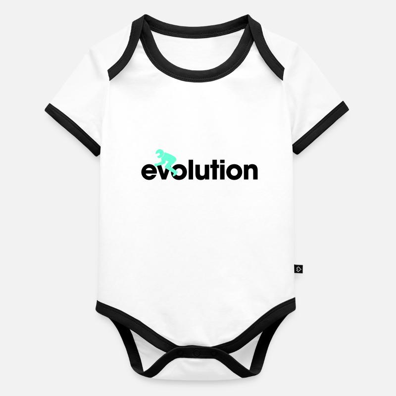 evolution Vélo Body Bébé bio contrasté manches courtes