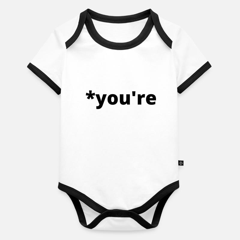 *Vous êtes Body Bébé bio contrasté manches courtes