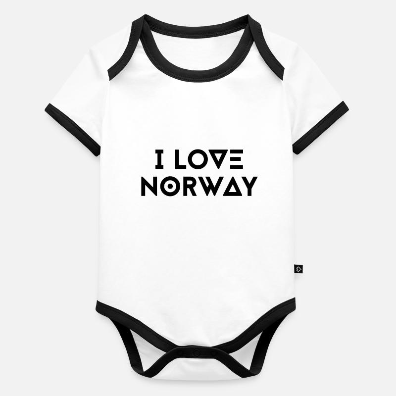 I LOVE NORWAY Organic Baby Contrasting Bodysuit