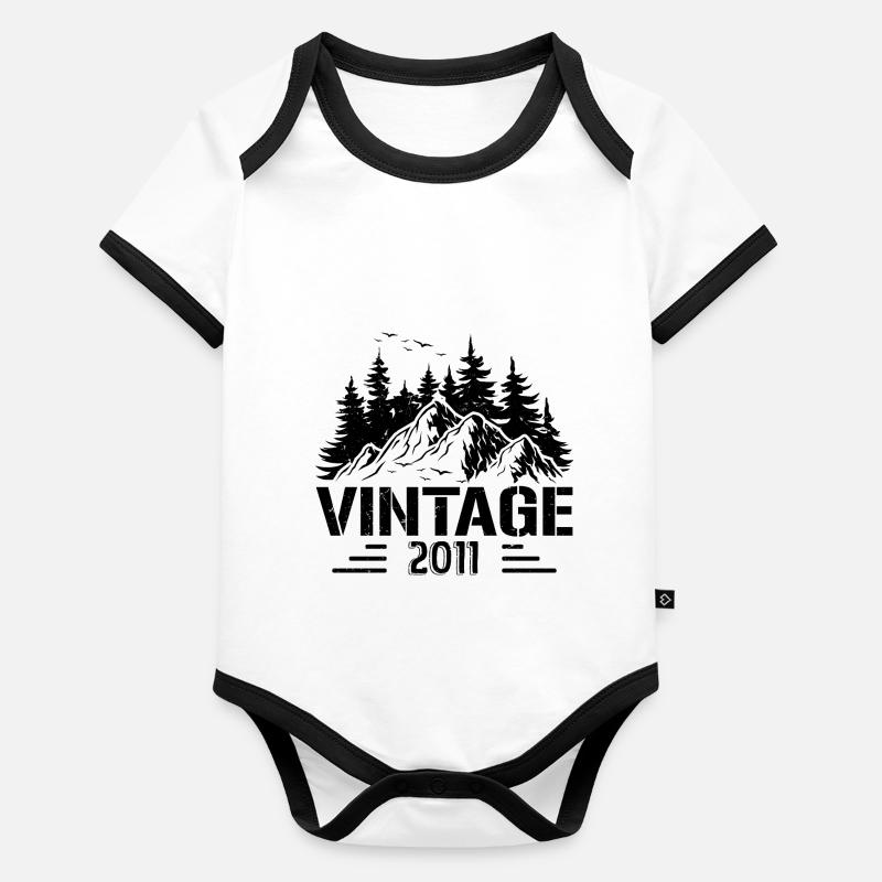 T-Shirt VINTAGE 2011 Organic Baby Contrasting Bodysuit