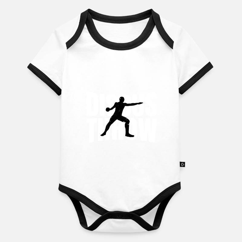 Lancer du disque 3 Body Bébé bio contrasté manches courtes