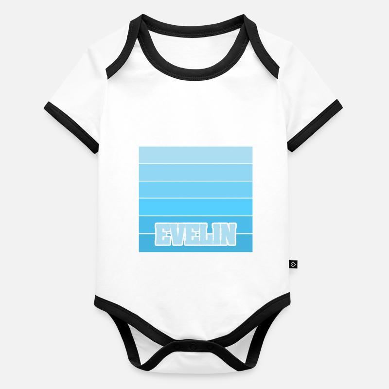 Evelin as a woman's name Organic Baby Contrasting Bodysuit
