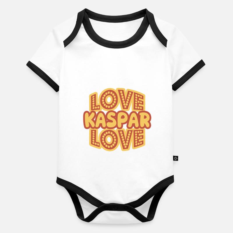 First name Kaspar Organic Baby Contrasting Bodysuit