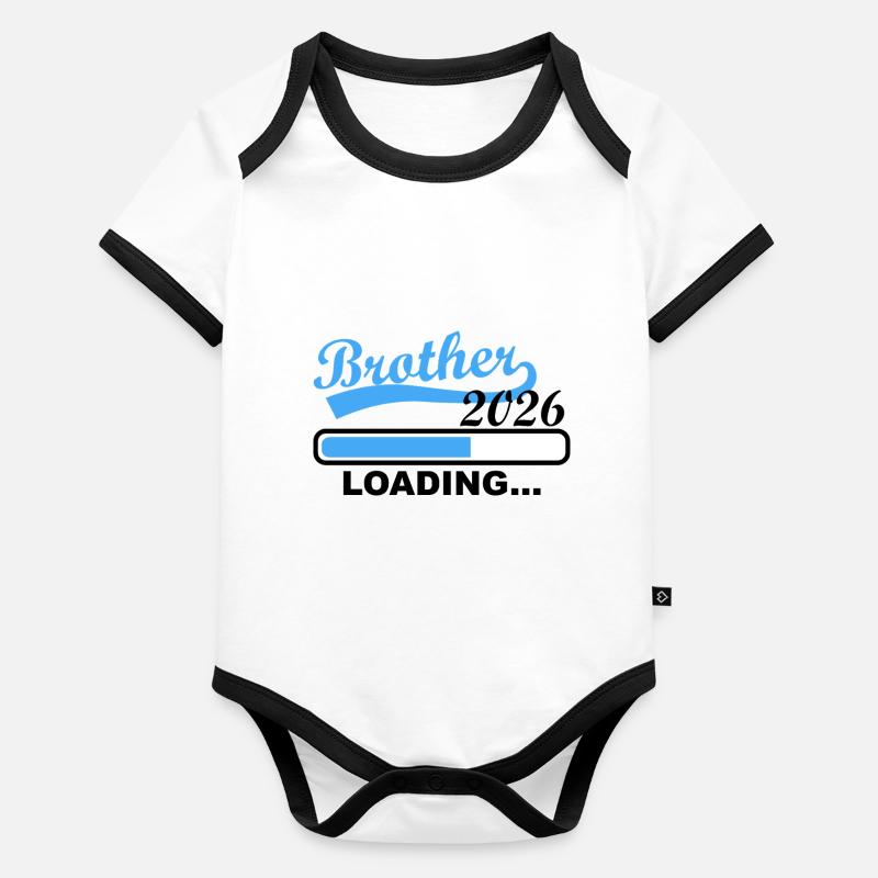 Brother 2026 is being invited Organic Baby Contrasting Bodysuit