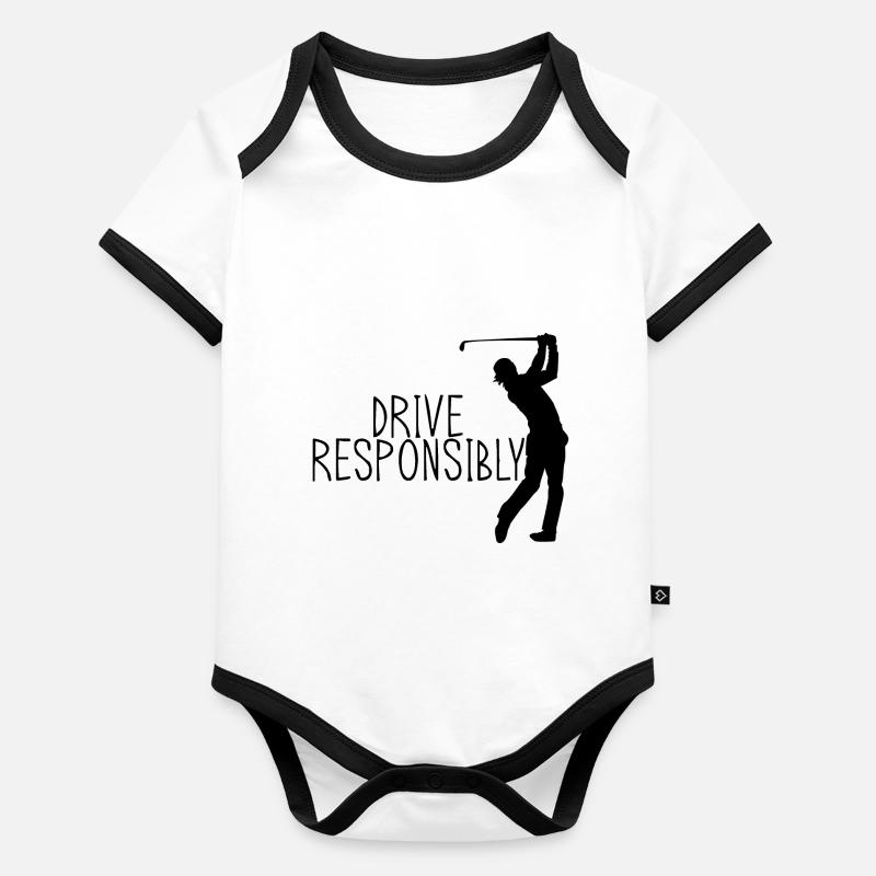 Conduisez de manière responsable Body Bébé bio contrasté manches courtes