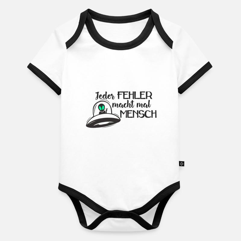 UFO - Jeder FEHLER macht mal MENSCH 1 Baby Bio-Kurzarm-Kontrastbody