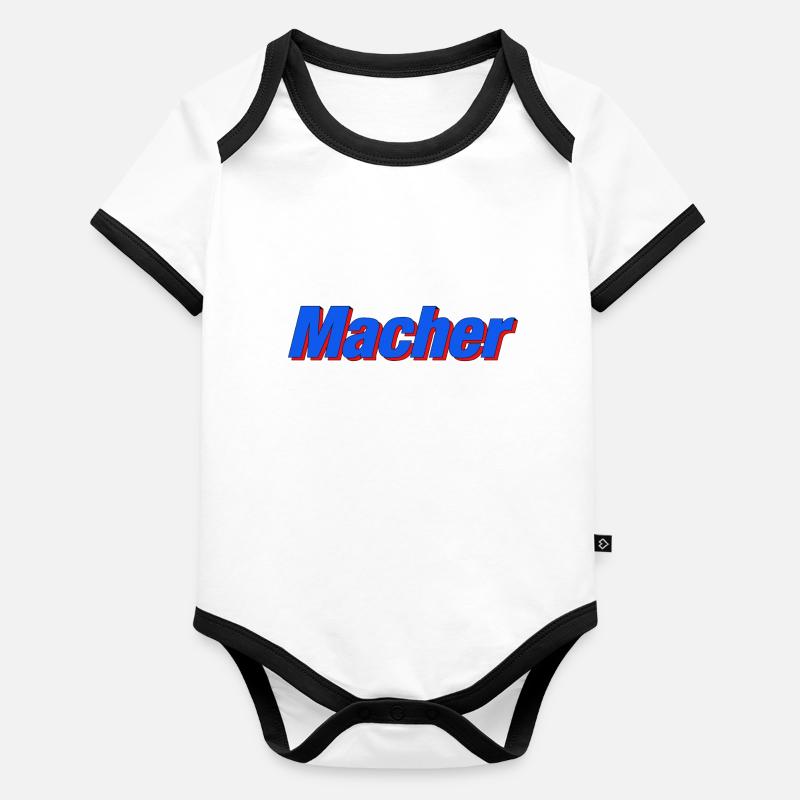 Macher Baby Bio-Kurzarm-Kontrastbody