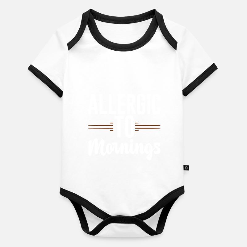 Allergique aux matins 2 Body Bébé bio contrasté manches courtes