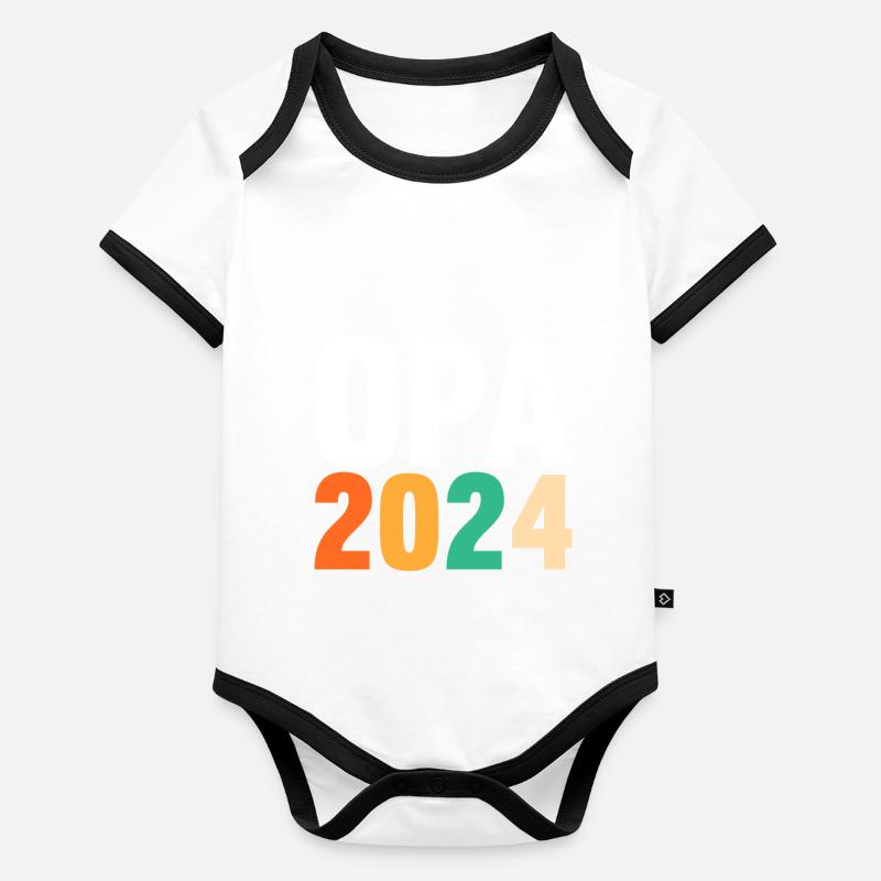 Werdender Opa 2037 Baby Bio-Kurzarm-Kontrastbody