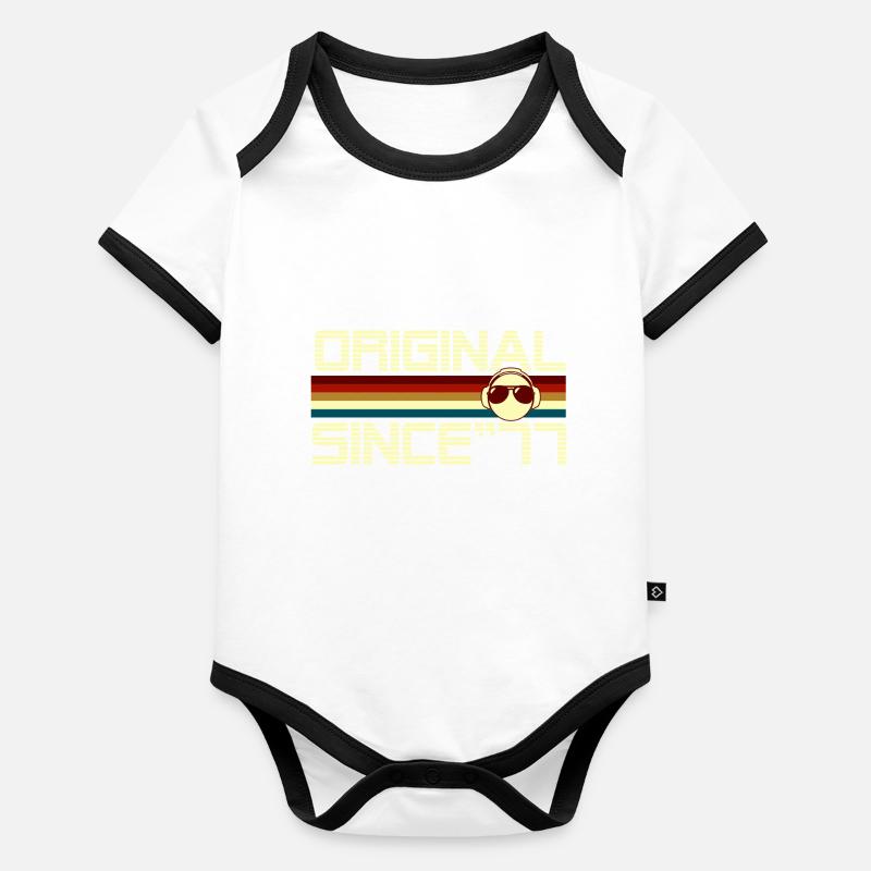 Since 77 Body Bébé bio contrasté manches courtes
