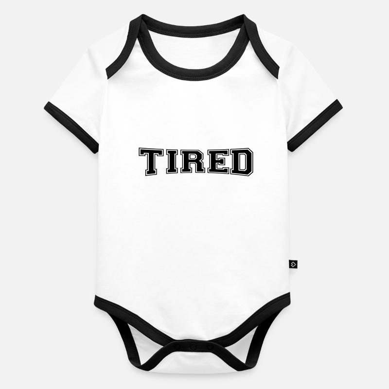 fatigué Body Bébé bio contrasté manches courtes
