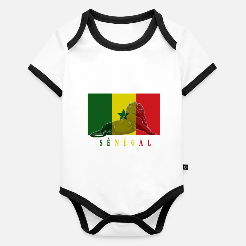 Senegal Baby Bio-Kurzarm-Kontrastbody
