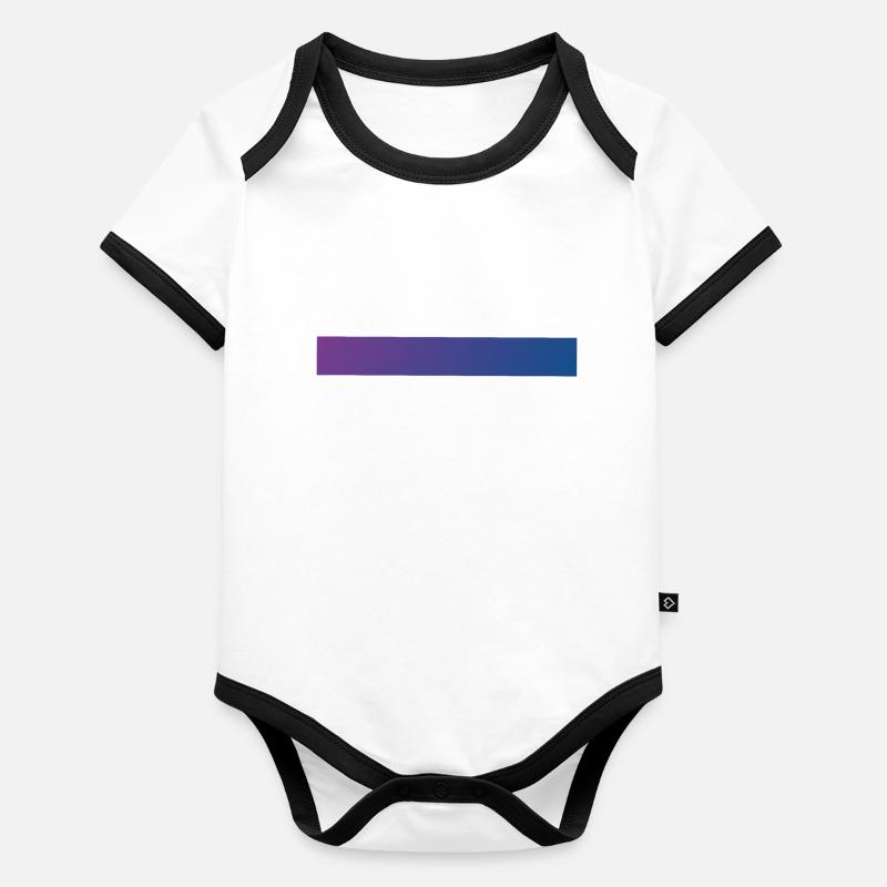 Dégradé Violet & Bleu Body Bébé bio contrasté manches courtes