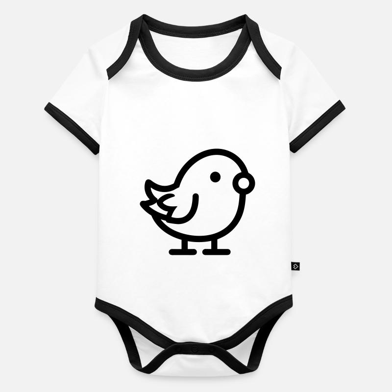 poussin Body Bébé bio contrasté manches courtes