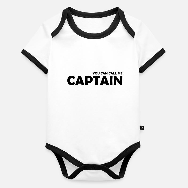 you can call me captain Body Bébé bio contrasté manches courtes