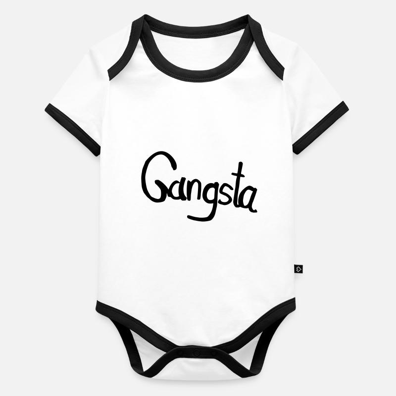 273 Gangsta Baby Bio-Kurzarm-Kontrastbody