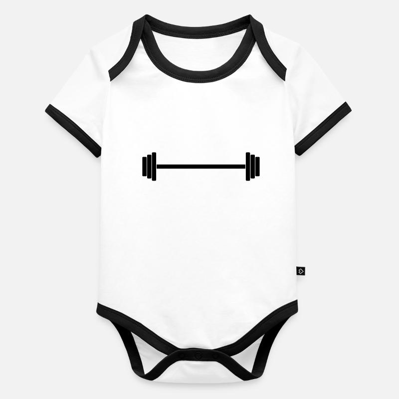 Barbell 1c Body Bébé bio contrasté manches courtes