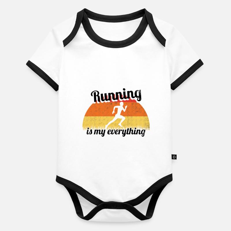 Courir - tout est pour moi Body Bébé bio contrasté manches courtes