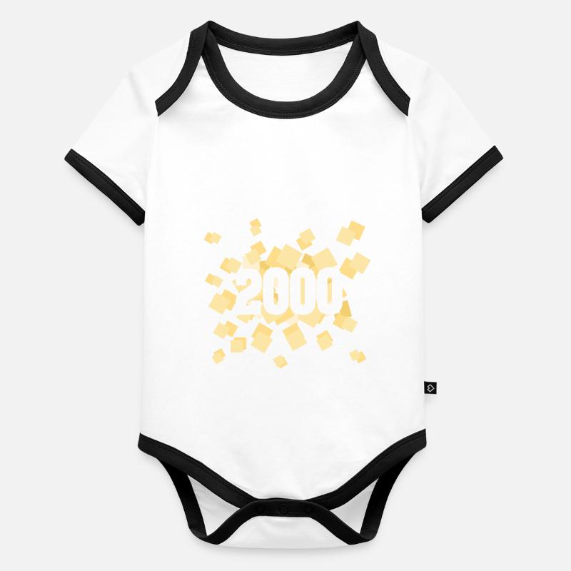 Geboren 2000 Baby Bio-Kurzarm-Kontrastbody