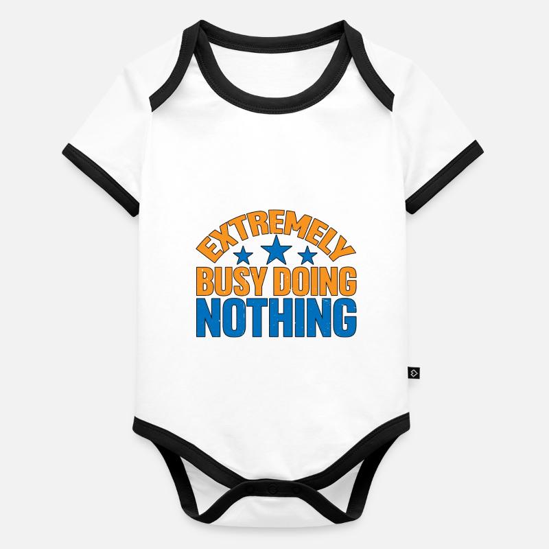Extremely Busy Doing Nothing 5 Baby Bio-Kurzarm-Kontrastbody