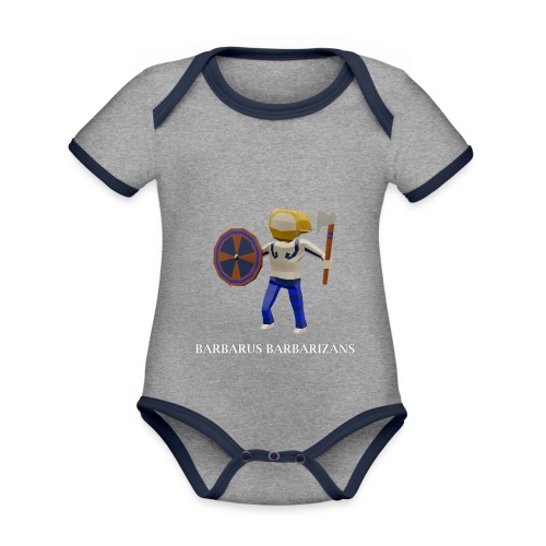 Barbarus Barbarizans (Latin) - Organic Baby Contrasting Bodysuit