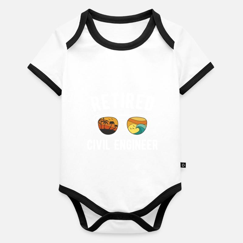 Beach Dancing Retirement Lunettes de soleil Design Body Bébé bio contrasté manches courtes