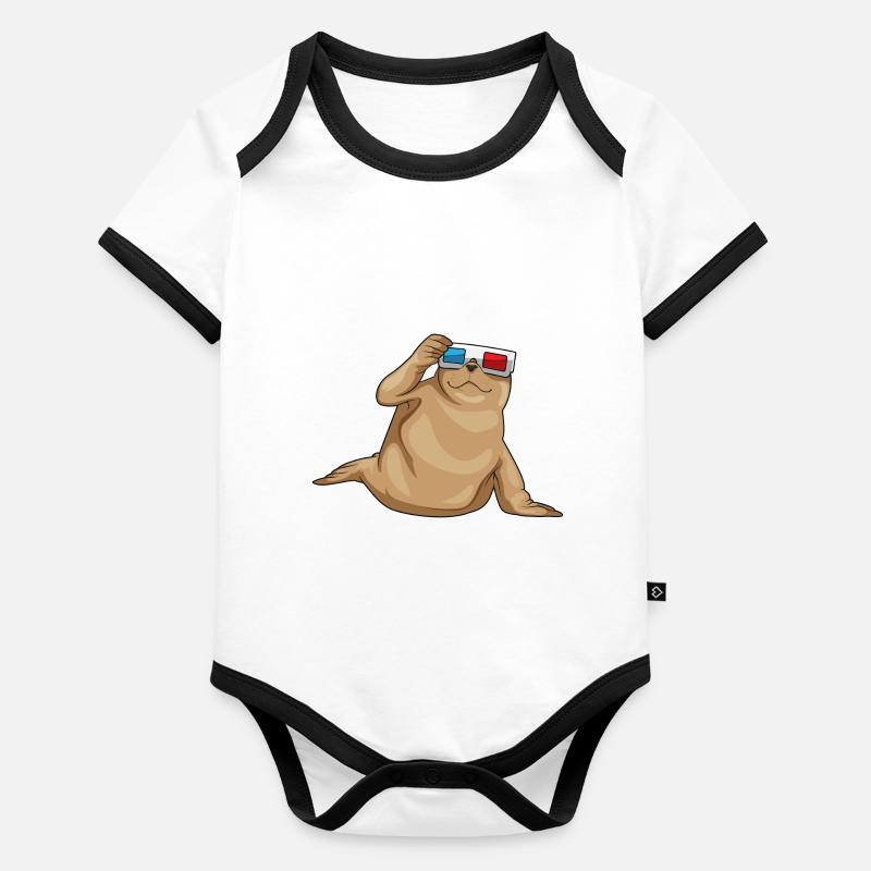 Seal goggles Organic Baby Contrasting Bodysuit